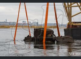 The elevation from the bottom of the Volga Soviet armored boat