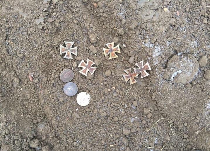 1st class iron crosses found on Mamayev Hill