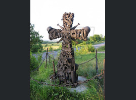 Memorial monument in Village Bonshin, Ukraine.