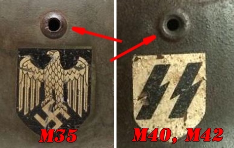 M35 helmet’s difference from M40 and M42