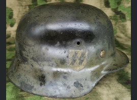 Waffen SS helmet M35 DD / from Demyansk pocket