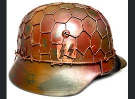  Restored German helmet , Waffen SS