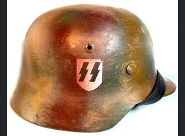  Restored German helmet M35 , Waffen SS