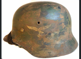 Restored German helmet M40, Luftwaffe