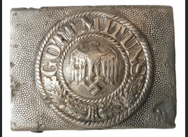 Ceremonial Wehrmacht belt buckle "Gott mit Uns" / from Stalingrad
