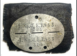 German dogtag 385th Infantry Division / from Stalingrad
