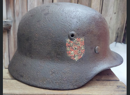 Croatian helmet M40 DD / from Stalingrad