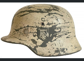 Winter camo Wehrmacht helmet M35 / from Kalinin