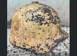 Winter camo Soviet helmet SSh36 / from Leningrad 