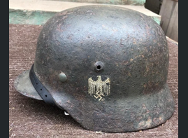 Wehrmacht helmet M35 / from Stalingrad