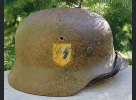 Waffen SS helmet M35 DD / from Novgorod