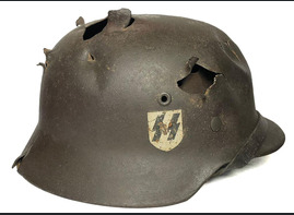 Waffen SS helmet M40 / from Karelia