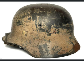 Winter camo German helmet M40 / from Karelia