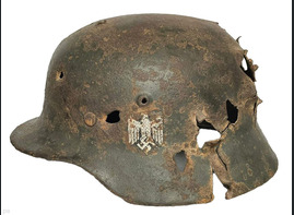 Wehrmacht helmet M40 / from Stalingrad