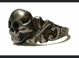 German silver skull ring / from Konigsberg