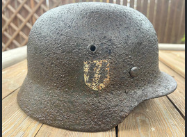 Waffen SS helmet M40 / from Karelia