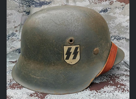 Restored German helmet M42, Waffen SS