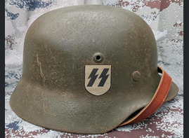 Restored German helmet M35 DD, Waffen SS