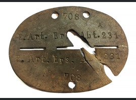 German dogtags Art.Ers.Abt.231 / from Stalingrad