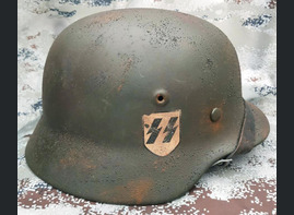 Restored German helmet, Waffen SS