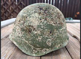 Winter camo Soviet helmet SSh40 / from Stalingrad 