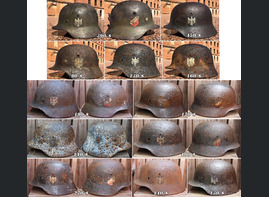 New WW2 helmets with decals for sale!