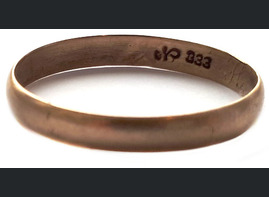 German gold wedding ring / from Stalingrad