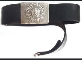 Wehrmacht belt with buckle "Gott mit Uns" / from Koenigsberg