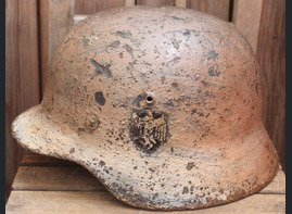 Winter camo Wehrmacht helmet M35 / from Novgorod