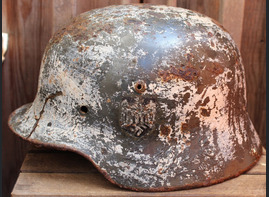 Winter camo Wehrmacht helmet M35 DD / from Novgorod