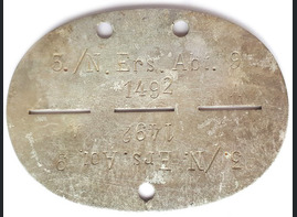 Dogtag 3./N.Ers.Abt.9 / from Stalingrad