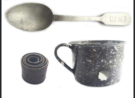 Soviet mug and spoon / from Stalingrad