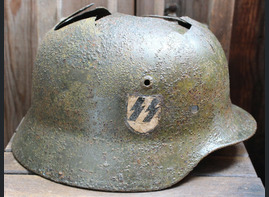 Waffen SS helmet M35 / from Novgorod
