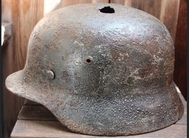 German helmet M35 / from Koenigsberg