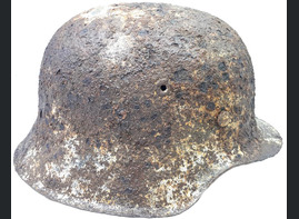 Winter camo German helmet M42 / from Sevastopol