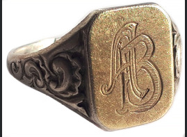 Ring with initials / from Kursk