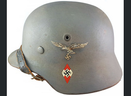 Restored helmet M40 of Hitler Youth Flak Helper's