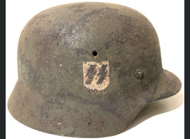 Restored Waffen SS helmet