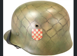 Restored helmet M35 Croatian SS-Legion