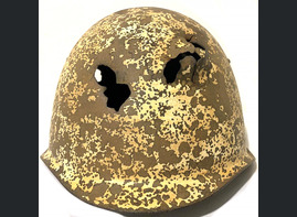 Restored Winter camo Soviet helmet SSh39