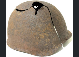 Soviet helmet SSh40 / from Stalingrad