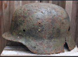 German helmet M40 / from Smolensk