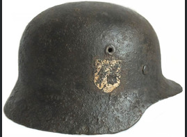 Waffen SS helmet M40 / from Karelia