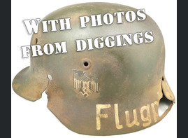 Restored German helmet M40 / from Stalingrad (Flugplatz "Pitomnik")