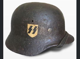 Waffen-SS helmet M35 DD / from Karelia