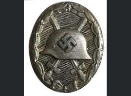 Silver Wound Badge by Carl Wild, Hamburg / from Bobruysk pocket