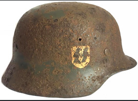 Waffen SS helmet M35 DD / from Moscow