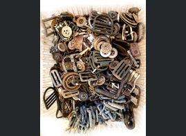 A set of buckles and buttons / from Stalingrad