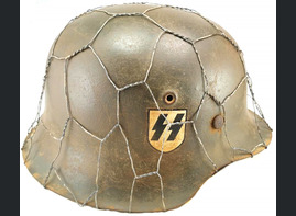Restored German helmet M42, Waffen SS