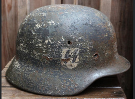 Waffen SS helmet M35 / from Pskov
